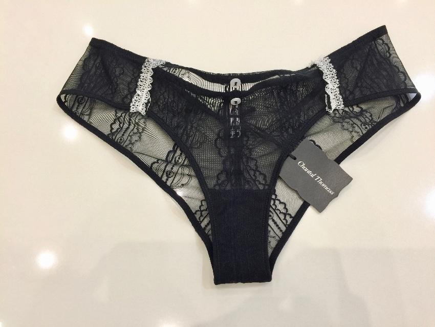Chantal Thomass Tulle & Lace Frill Half Cup Bra & Brief Set