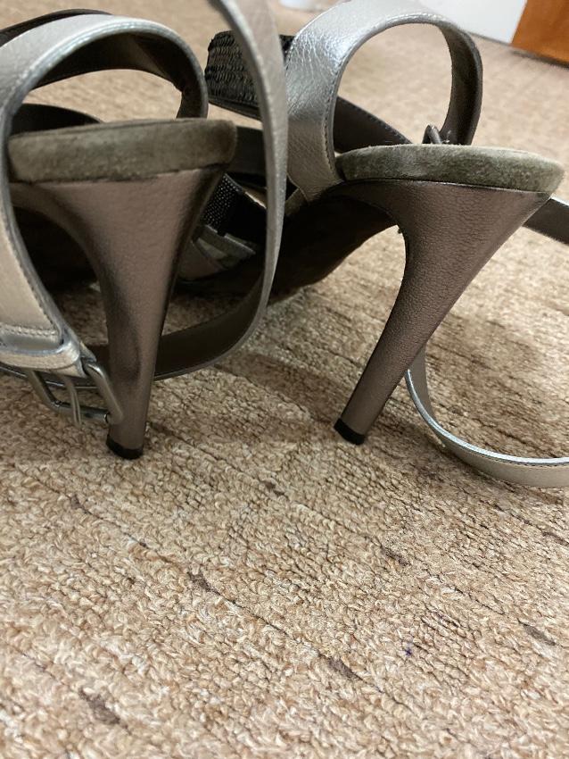 Brunello Cucinelli Strappy Metallic Sandals