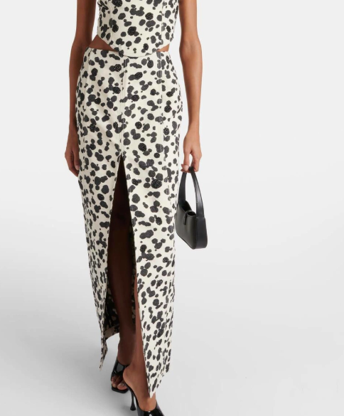 Area Dalmatian Denim Skirt