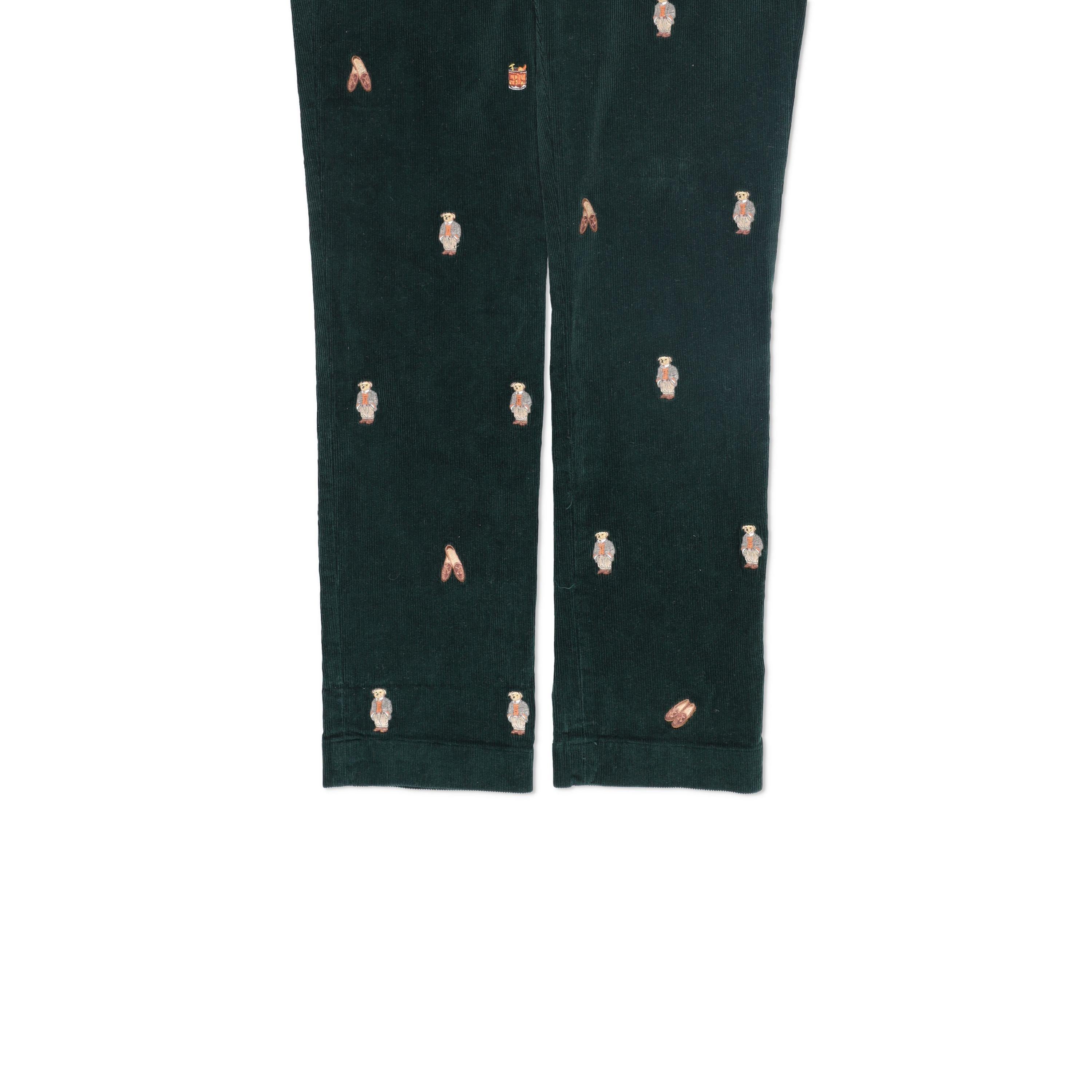 Polo Ralph Lauren Cotton Stretch Corduroy Embroidered Slim Fit Trousers