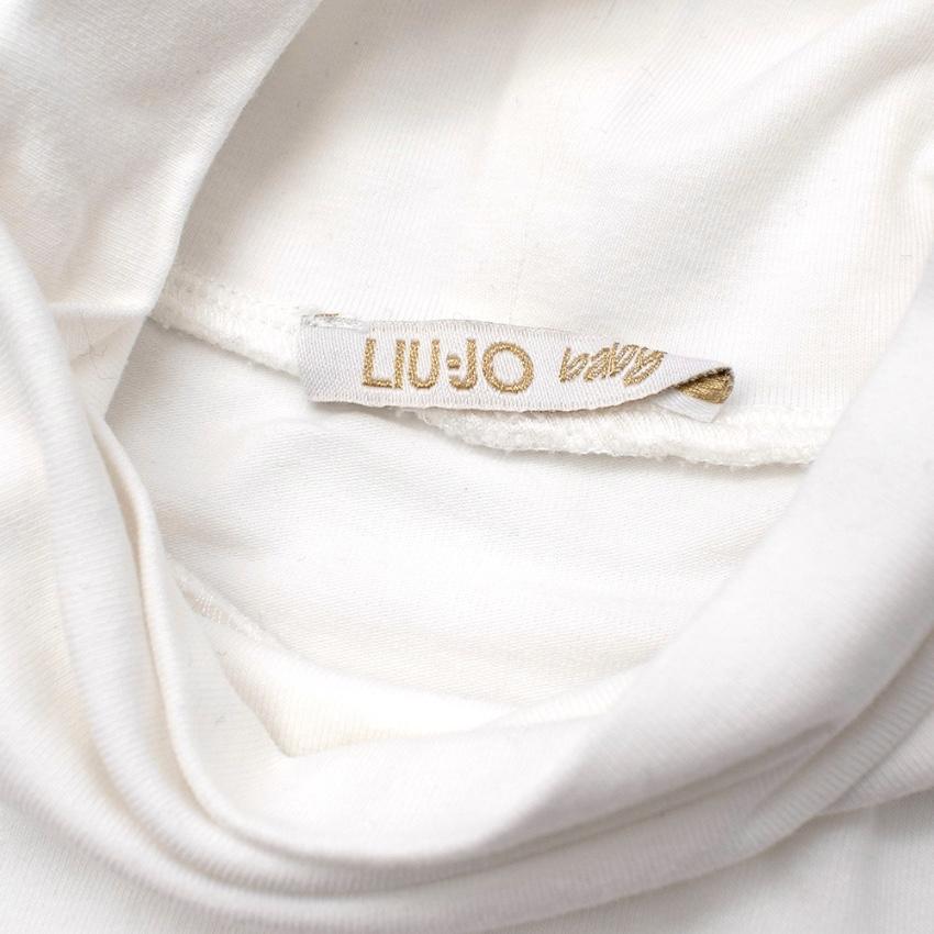 Liu-Jo White Roll-Neck Long-sleeve Top