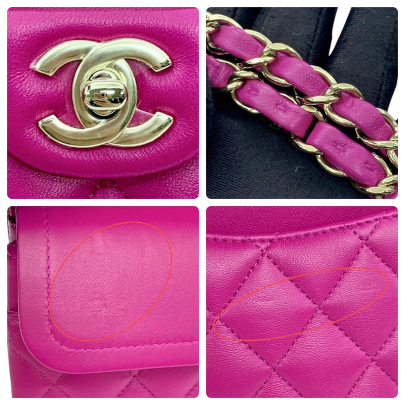 Chanel Pink Medium Lambskin Double Flap Bag
