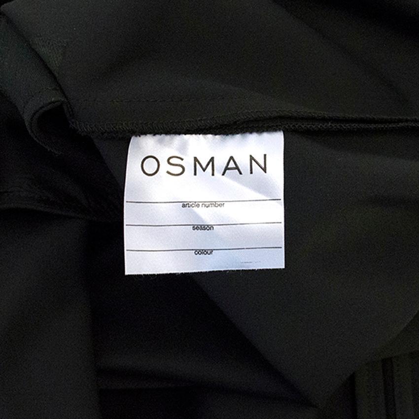 Osman black asymmetrical skirt with pockets