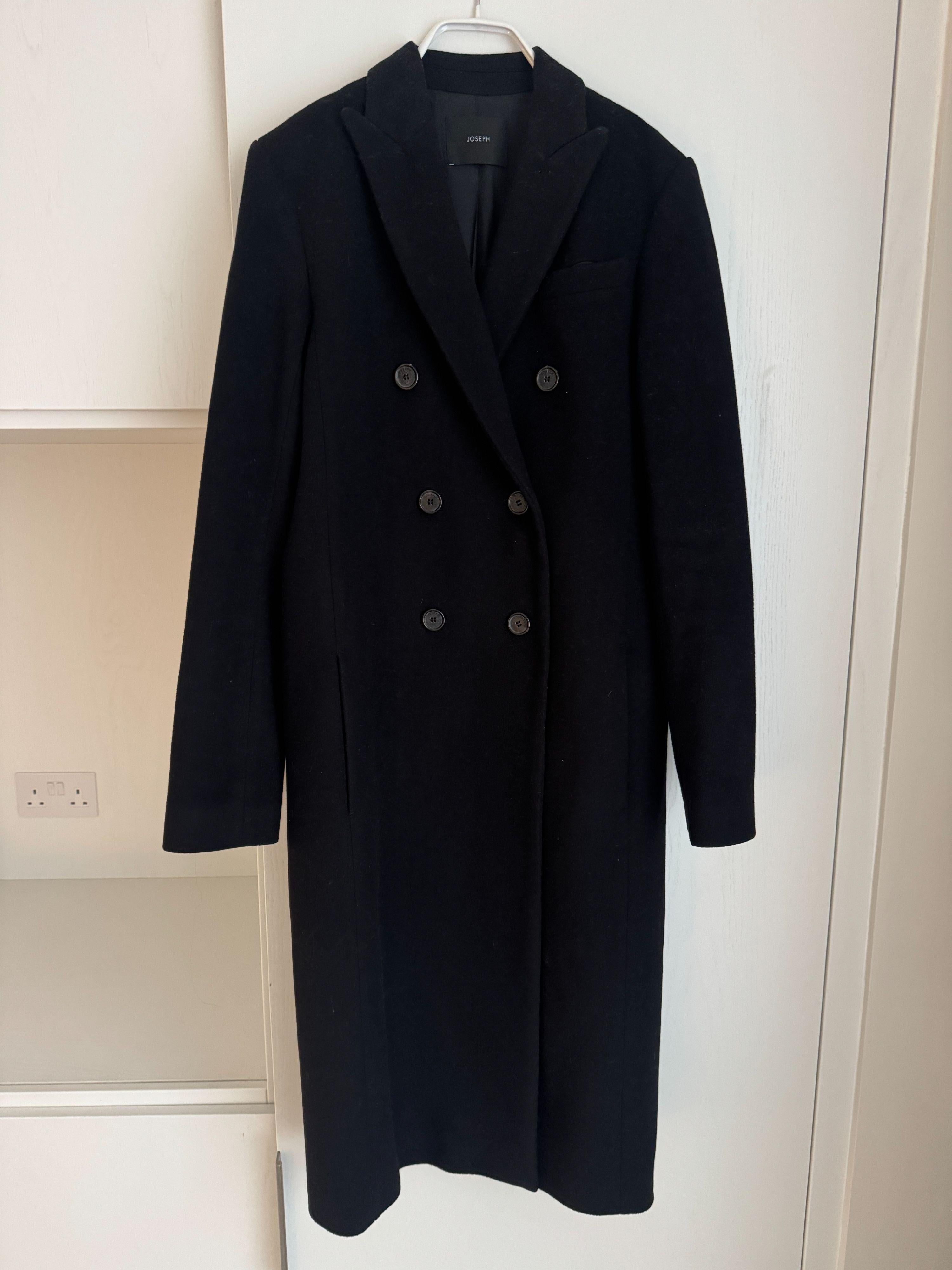 Joseph Black Wool/Cashmere Coat