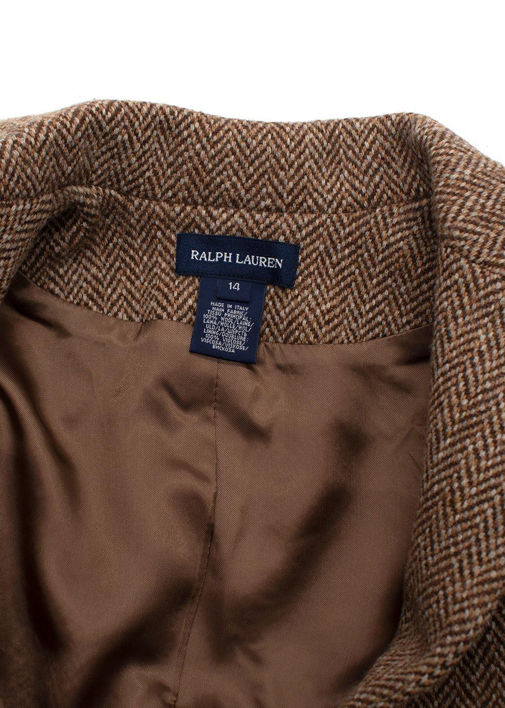Ralph Lauren Kids Brown Tweed Jacket 14 yrs