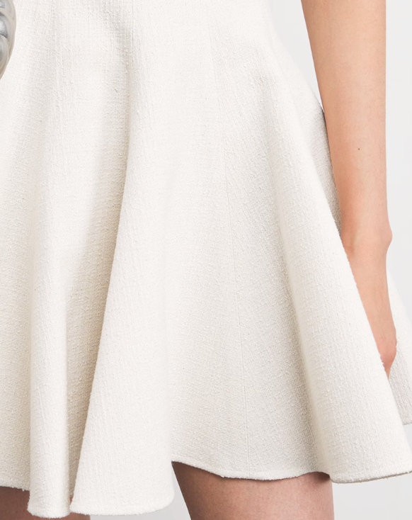 Maje Tweed Flared Mini Dress