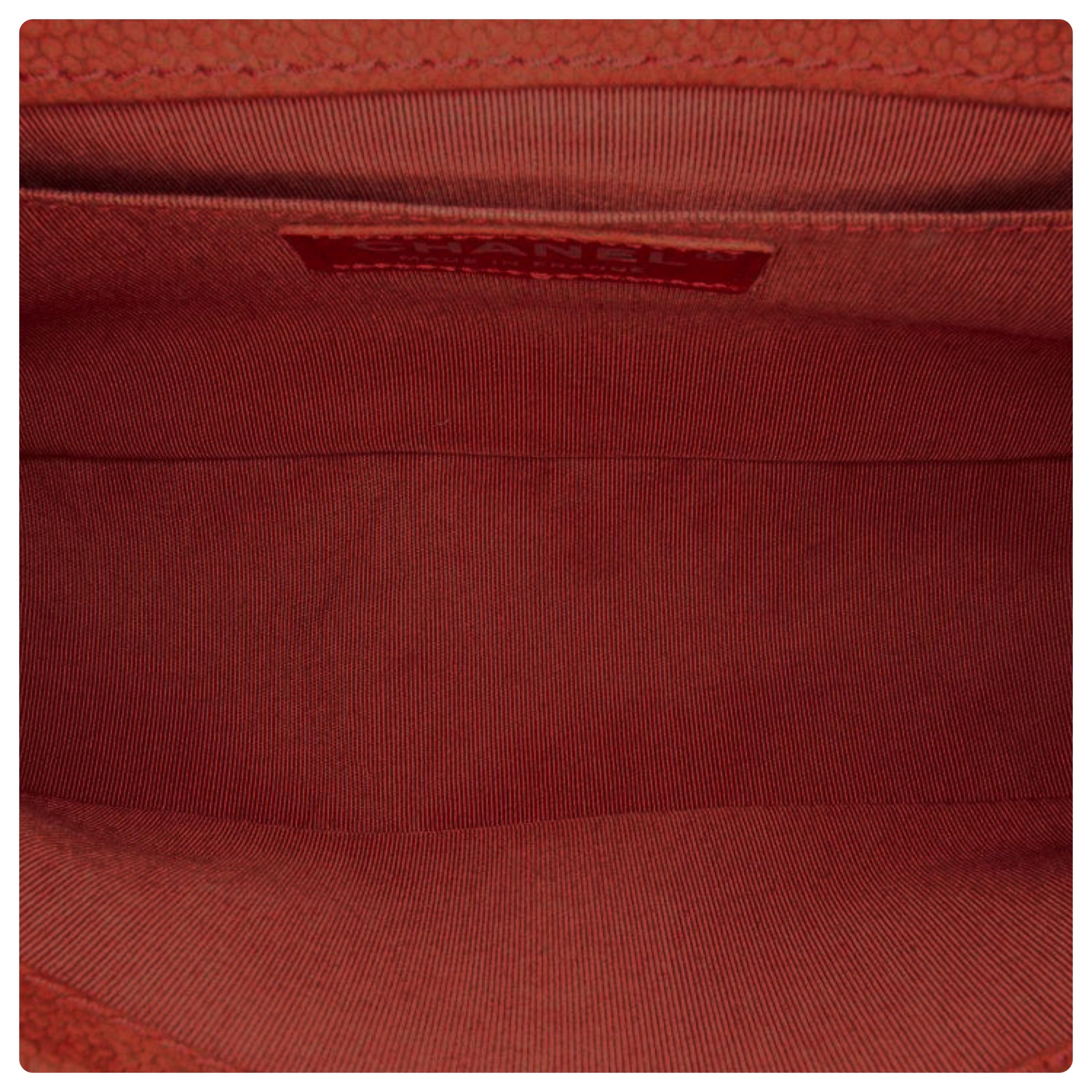 Red Calfskin Boy Bag