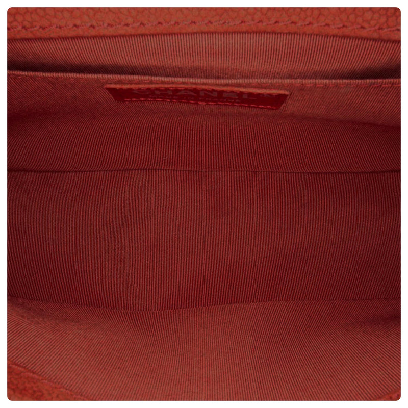 Red Calfskin Boy Bag