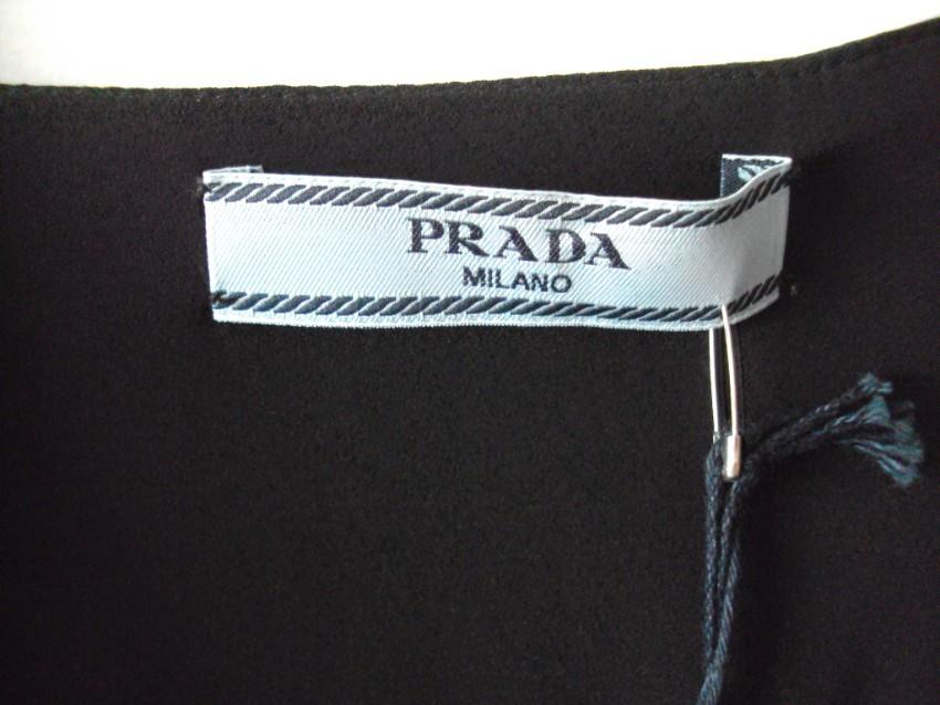 Prada Purple & Black Silk Blouse