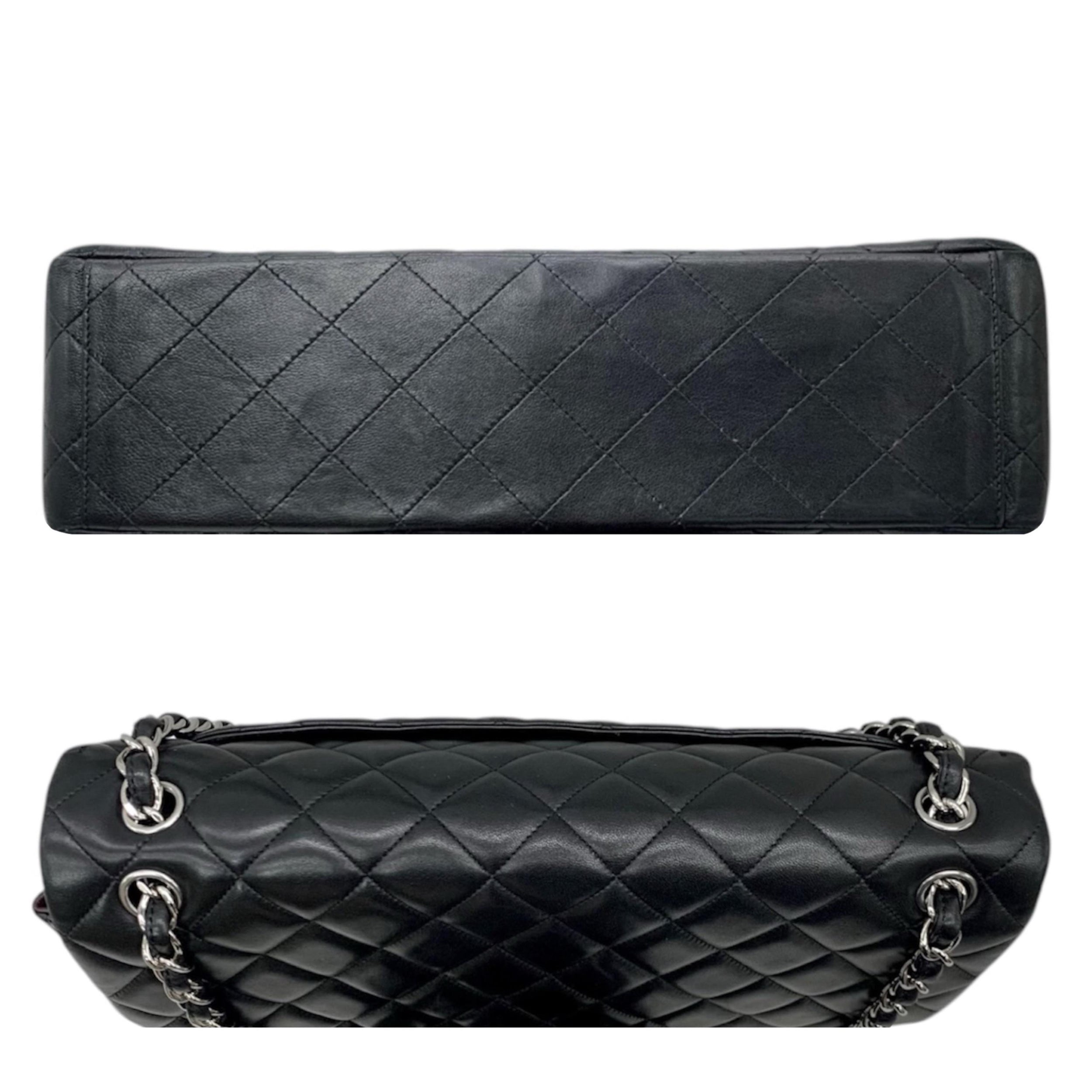Chanel Black Lambskin Maxi Single Flap Bag
