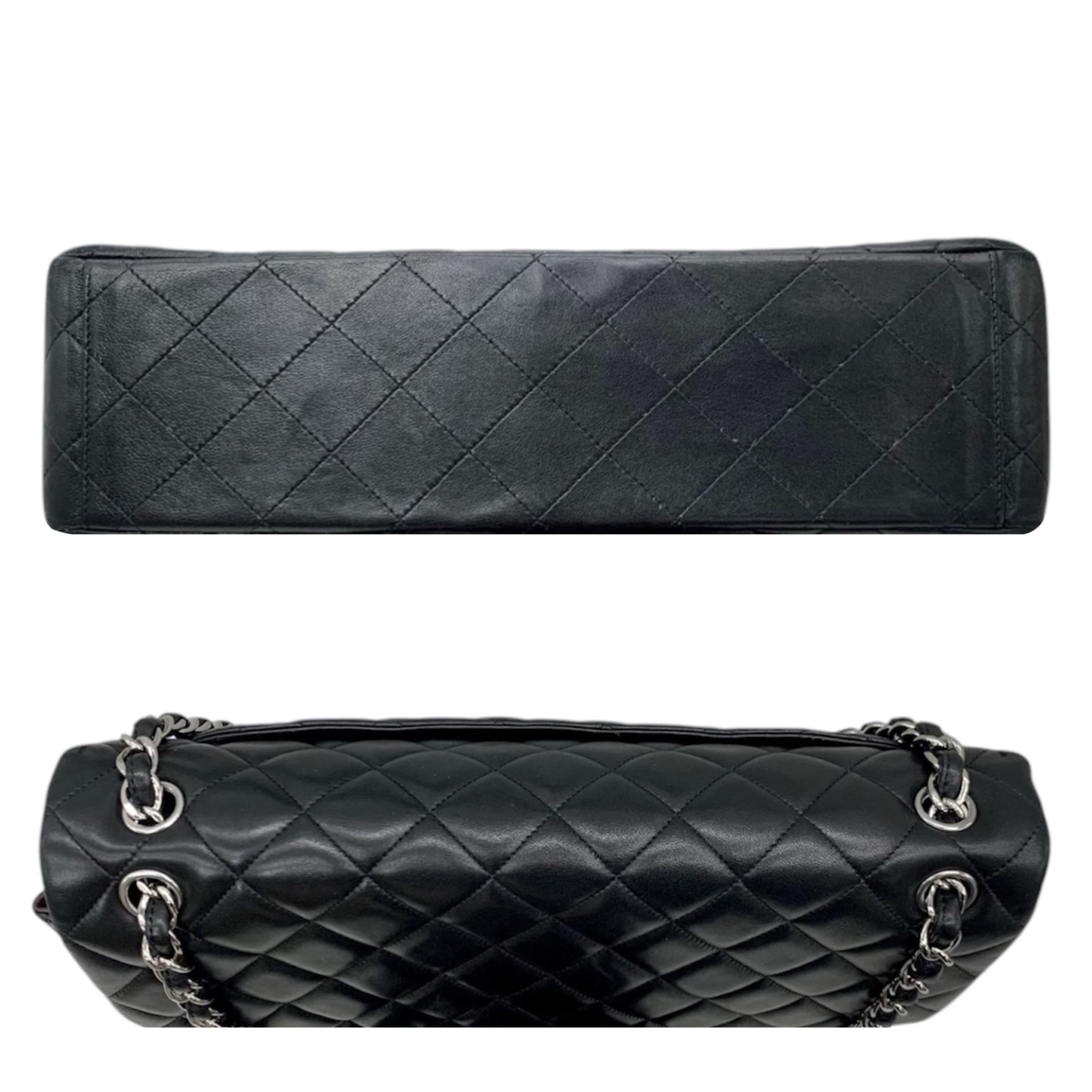 Chanel Black Lambskin Maxi Single Flap Bag