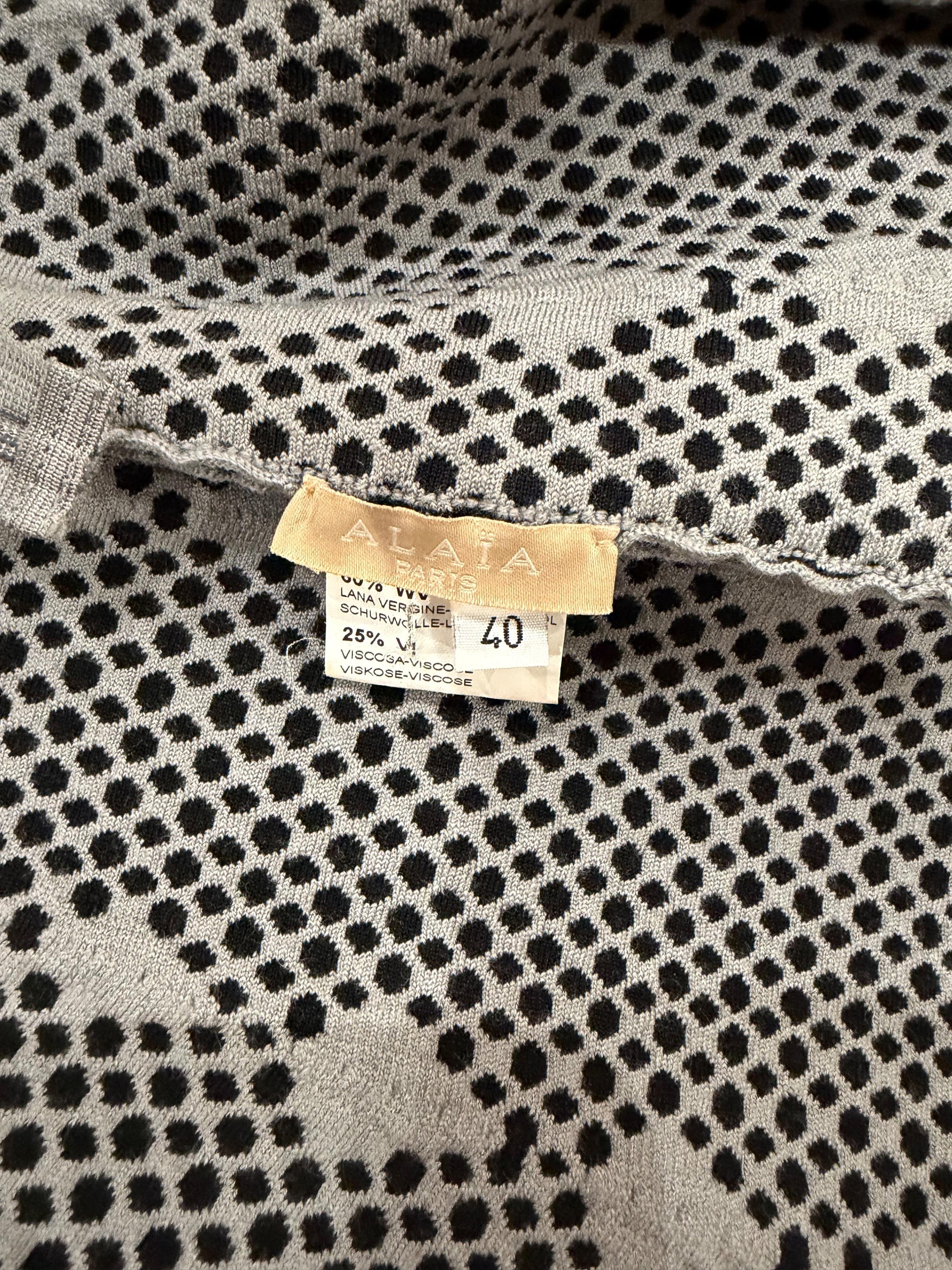 Alaia Grey Fit And Flare Dress