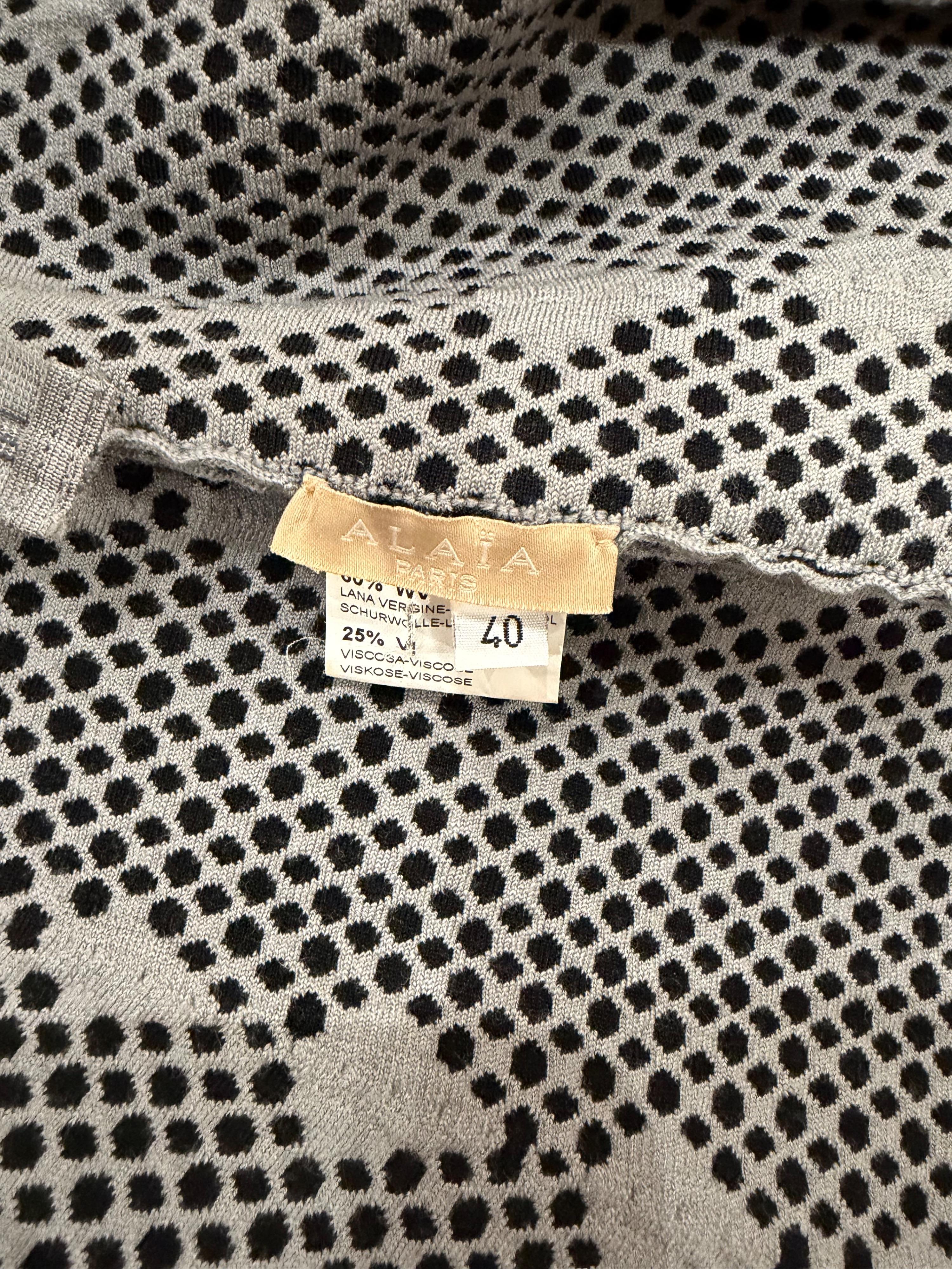 Alaia Grey Fit And Flare Dress