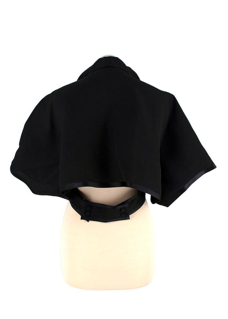 Balenciaga Black Halterneck Waistcoat Silk Top