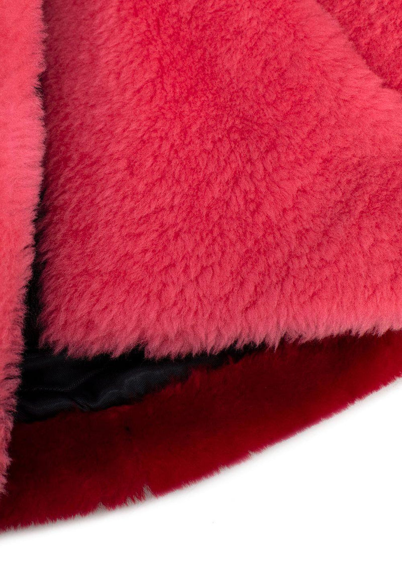 MCQ Red & Pink Shearling Zip Jacket