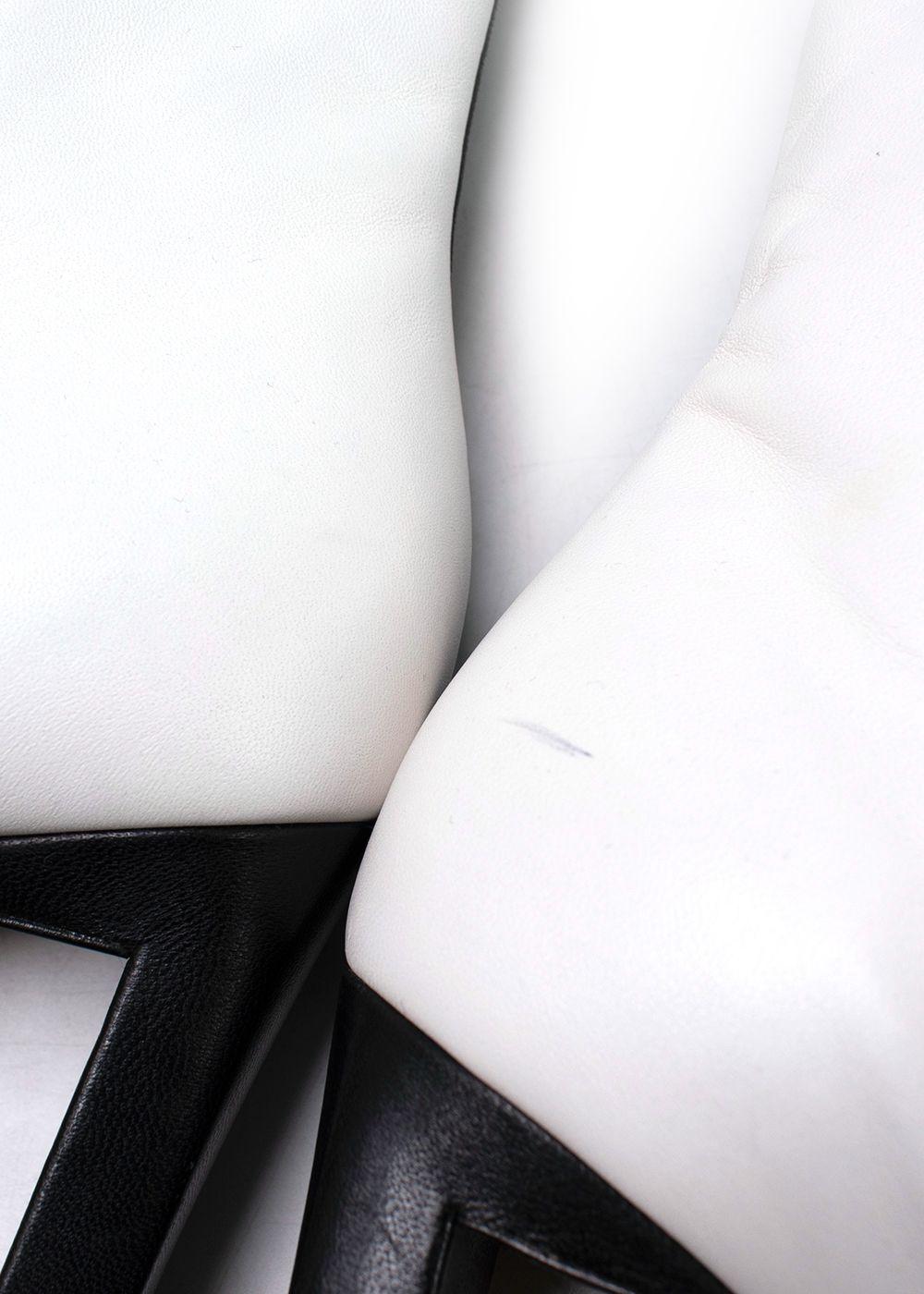 Wandler Two Tone Black and White Ankle Boots