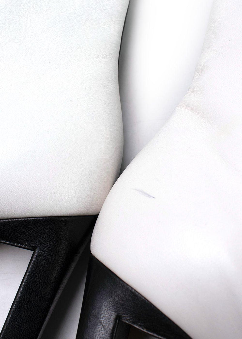 Wandler Two Tone Black and White Ankle Boots