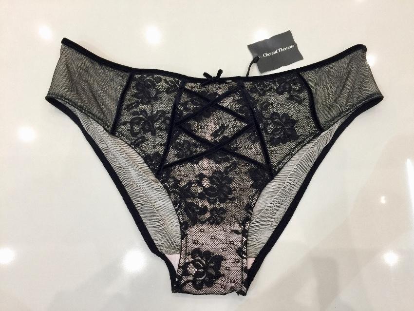 Chantal Thomass Paris Couture Leavers Lace & Velvet Bra & Brief Set