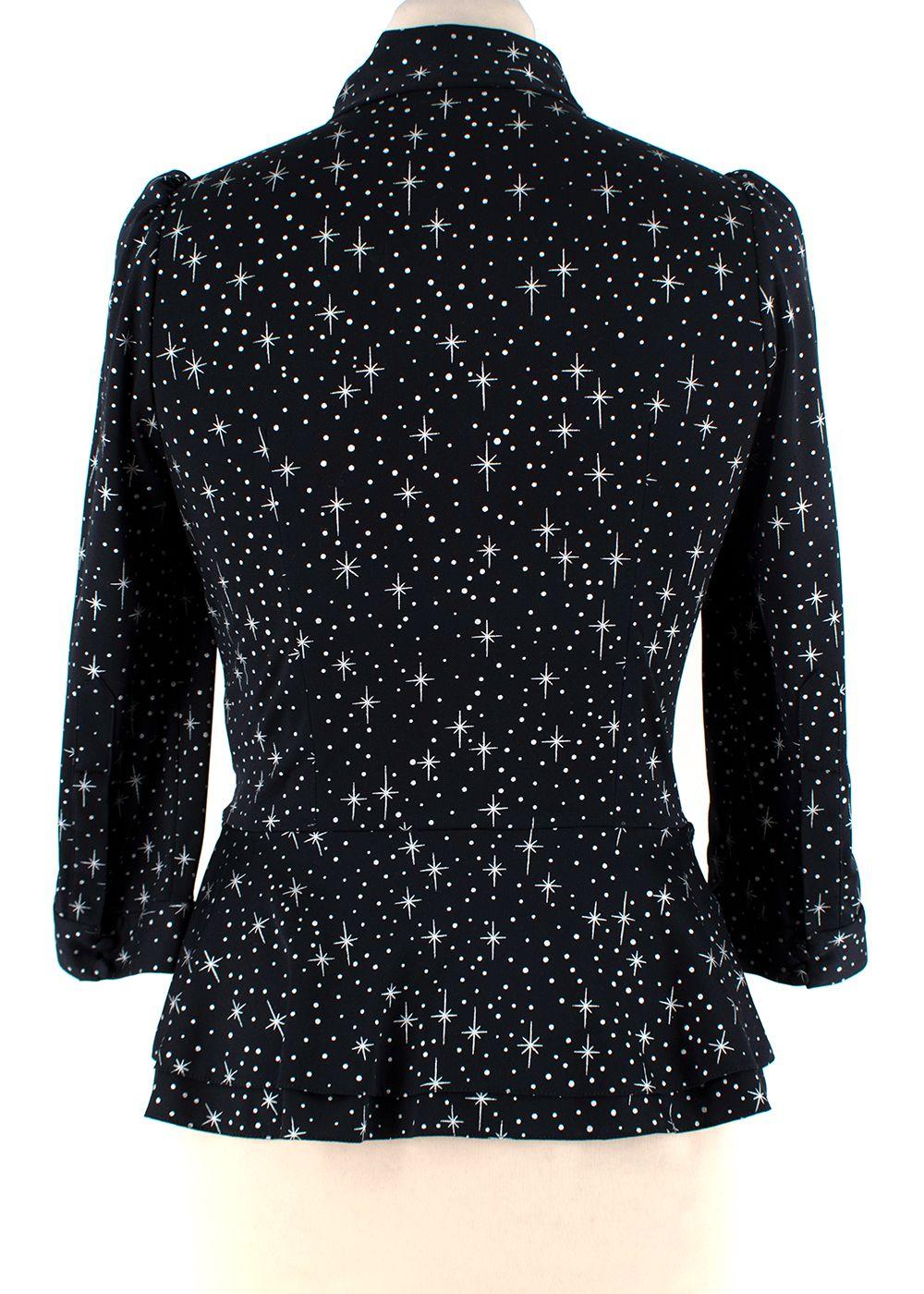 Balenciaga Runway Black Spandex Sparkle Print Top & Pants