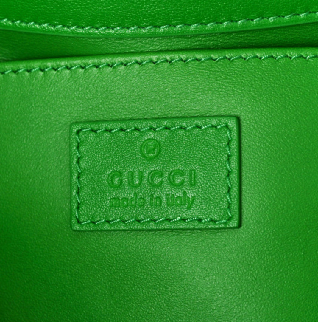 Gucci Grass Green Shearling Horsebit 1955 Chain Shoulder Bag