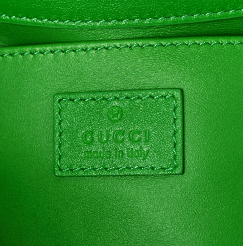Gucci Grass Green Shearling Horsebit 1955 Chain Shoulder Bag