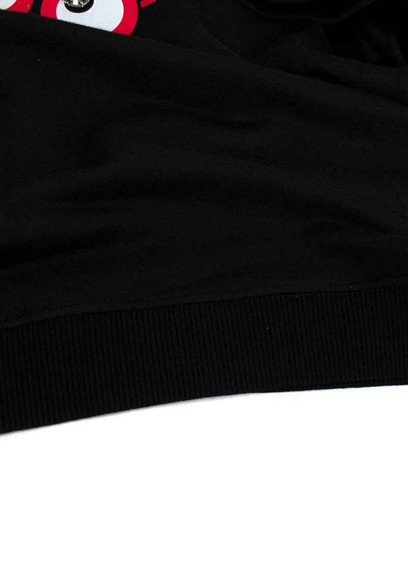 Fendi Black Embellished Eye Detail T-Shirt