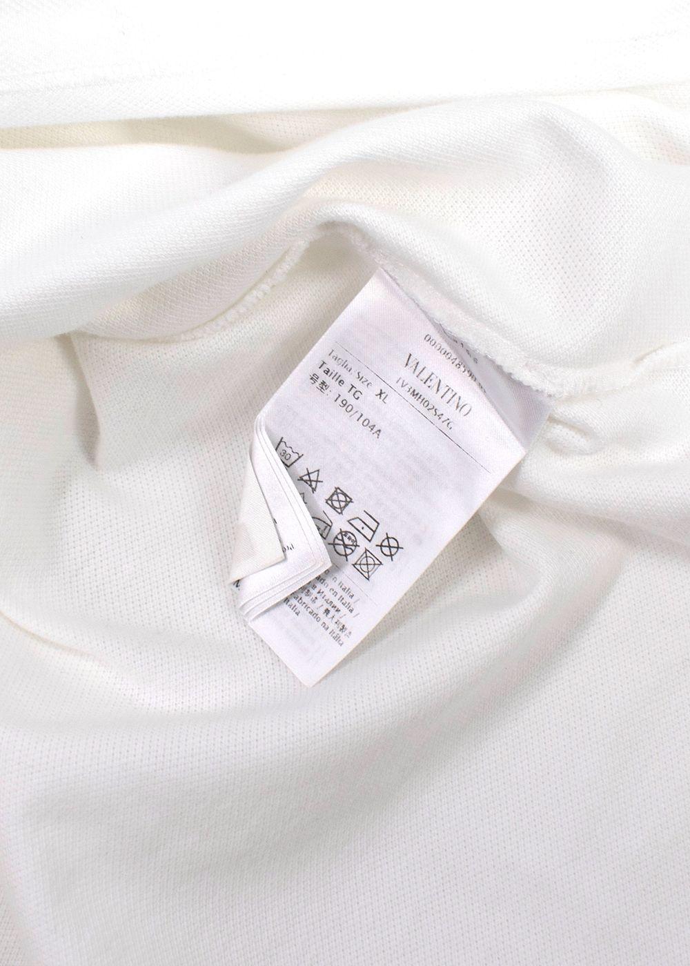 Valentino White Logo Polo T-Shirt