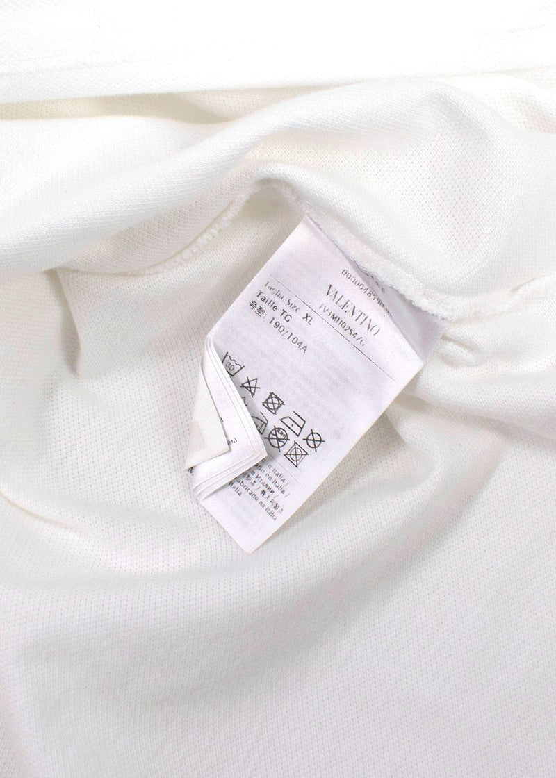 Valentino White Logo Polo T-Shirt