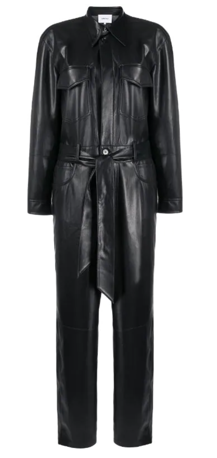 Ashton Black Faux Leather Jumpsuit