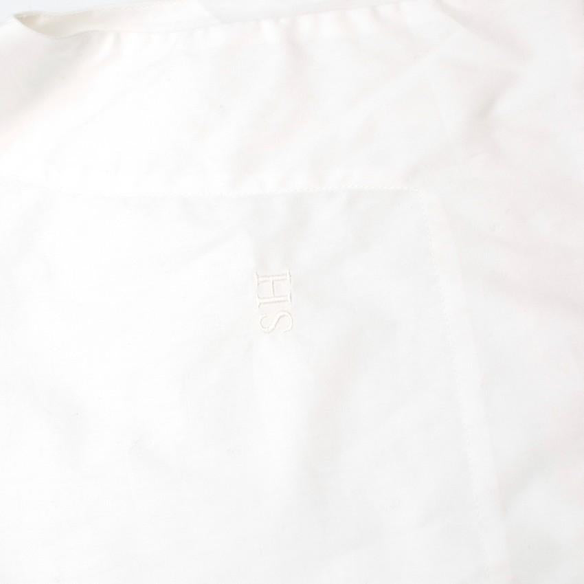 Tome White V-neck Long Sleeve Shirt