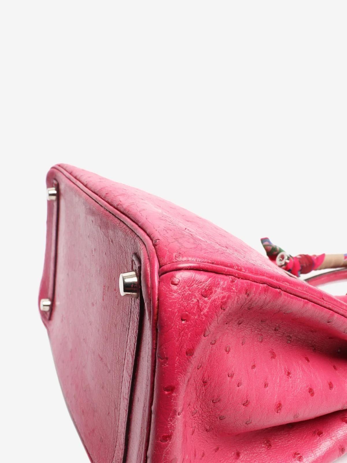 Hermes Pink Ostrich 2004 Birkin 30