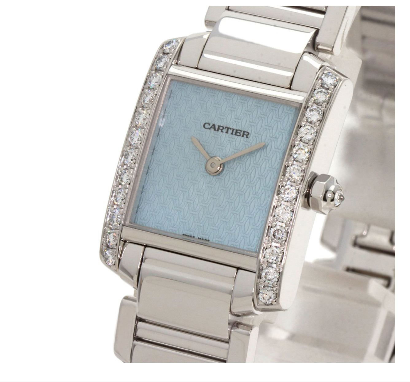 Cartier Tank Française Cadran C Motif White Gold Watch