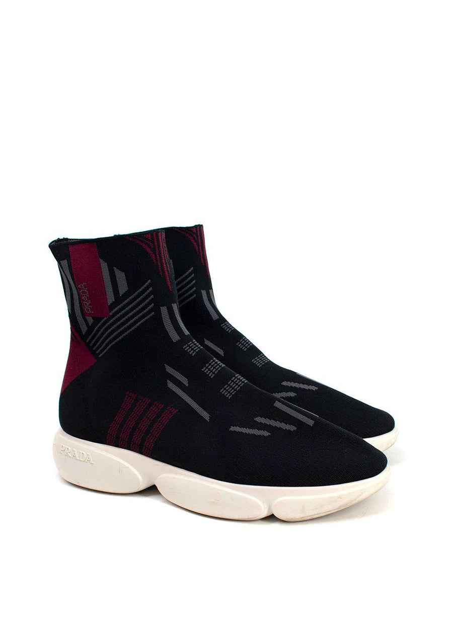 Prada Black Cloudbust 40 High-top Trainers