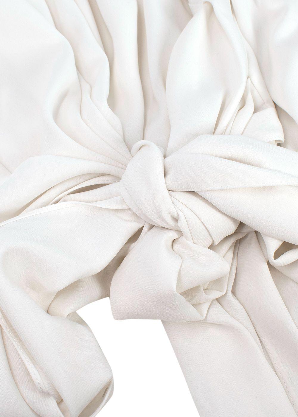 16Arlington White Long Sleeve Bow Tie Blouse