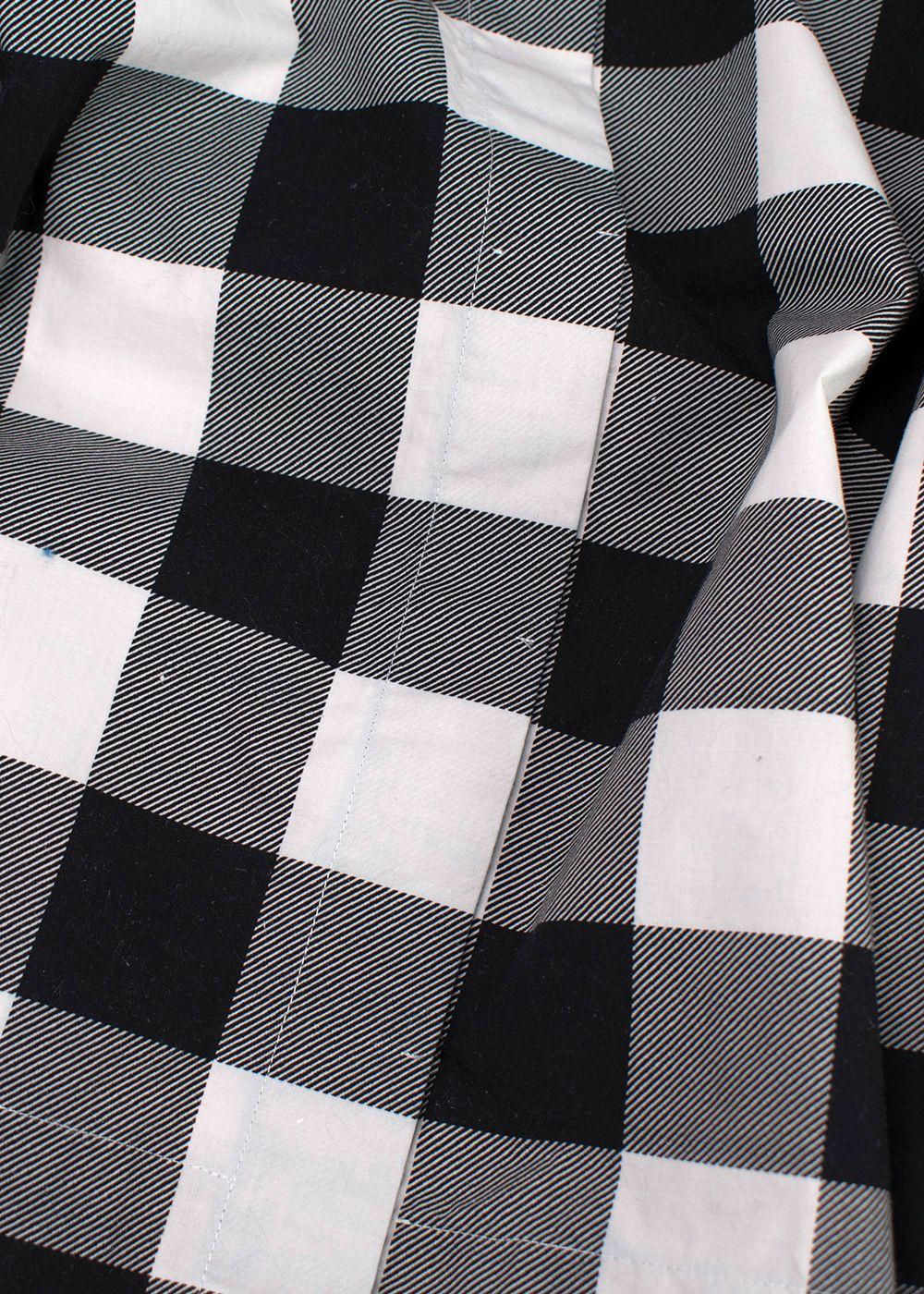 Dolce & Gabbana Black and White Check Short Sleeve Shirt