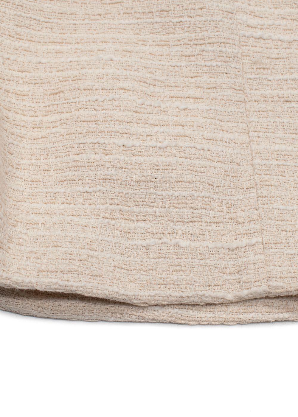 Claudie Pierlot Cream Tweed Mini Skirt