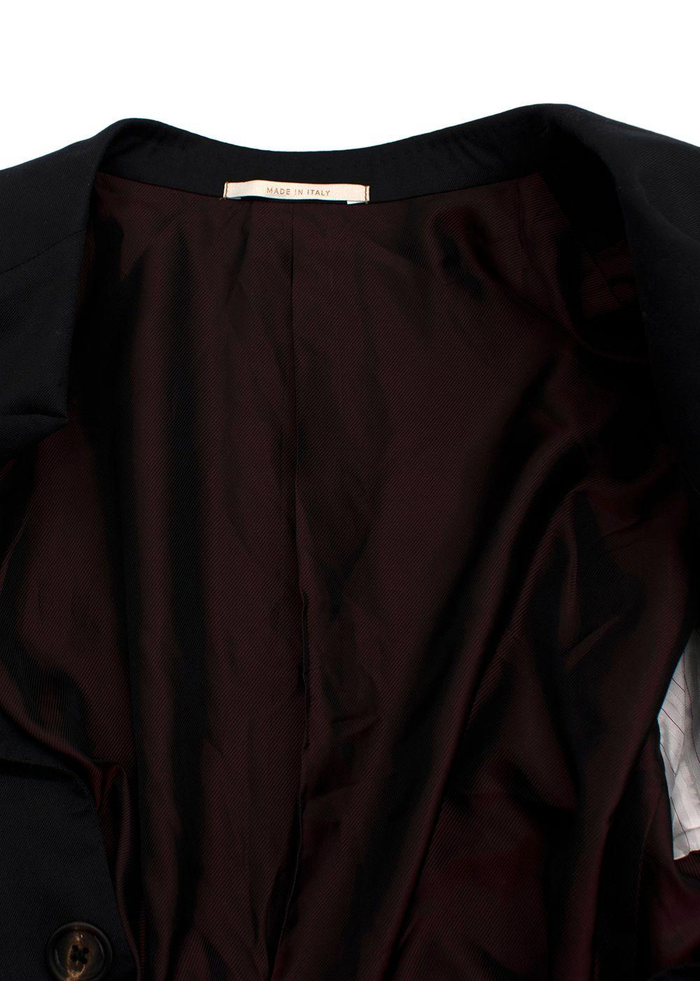 Pal Zileri Black Single Breasted Wool Blazer