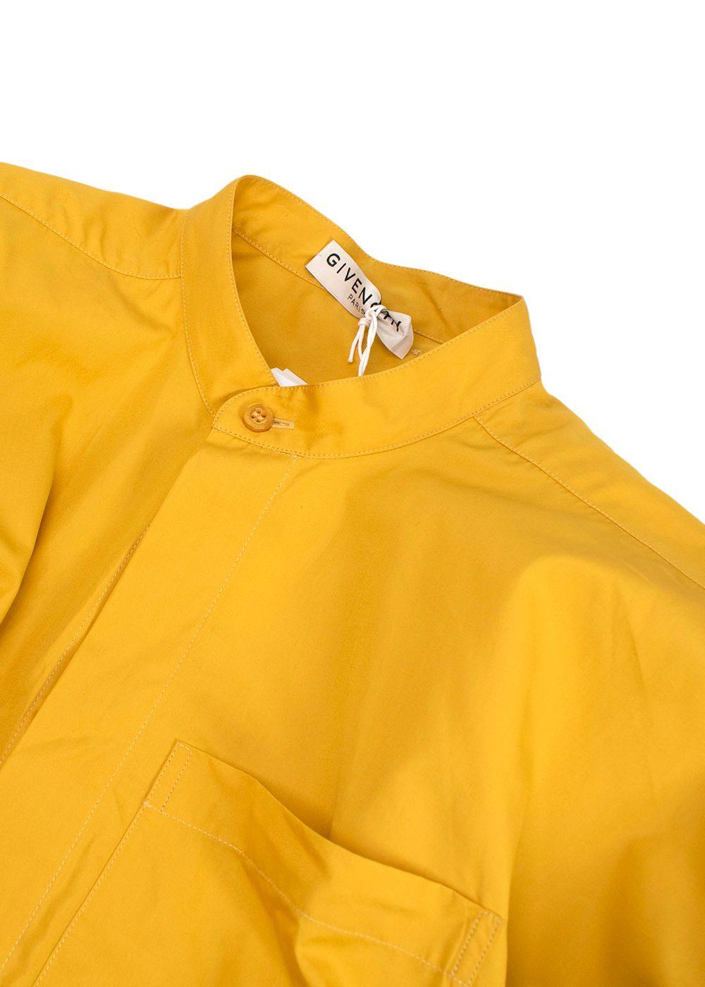 Givenchy Golden Yellow Chain-embellished Cotton-poplin Shirt Dress