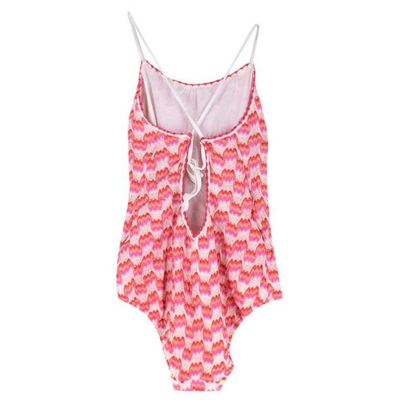 Missoni Kids Pink open-back Swimsuit