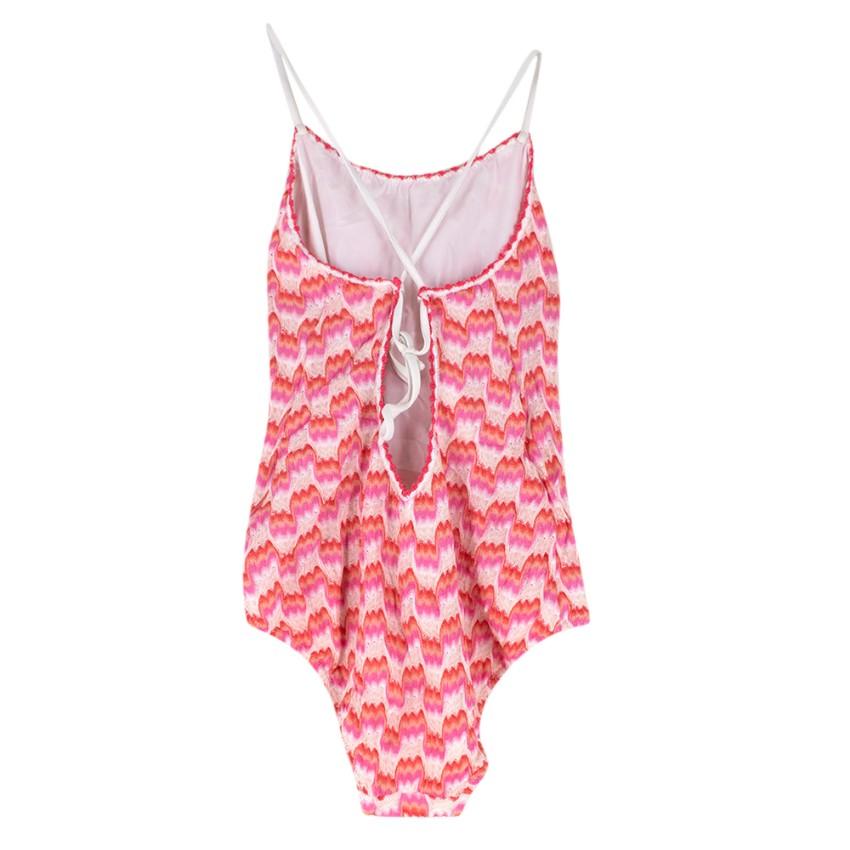 Missoni Kids Pink open-back Swimsuit