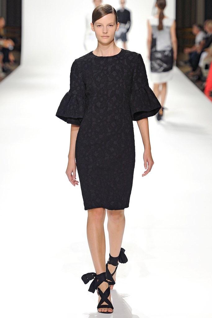 Dries Van Noten Metallic Ruffle Midi Dress