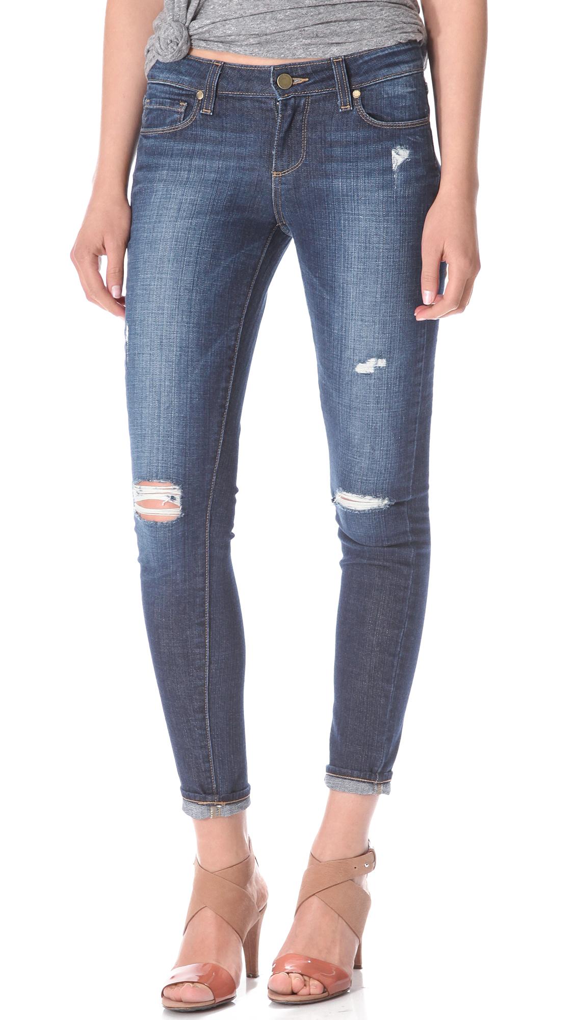 Paige Verdugo Ultra Skinny Blue Distressed Jeans