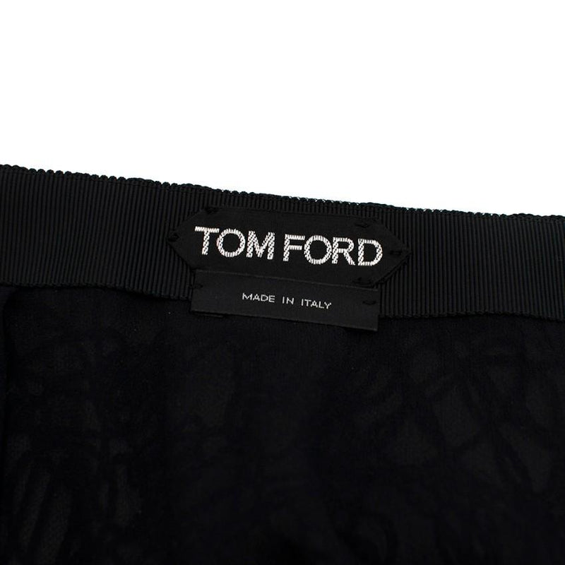 Tom Ford Black Crochet Top & Skirt