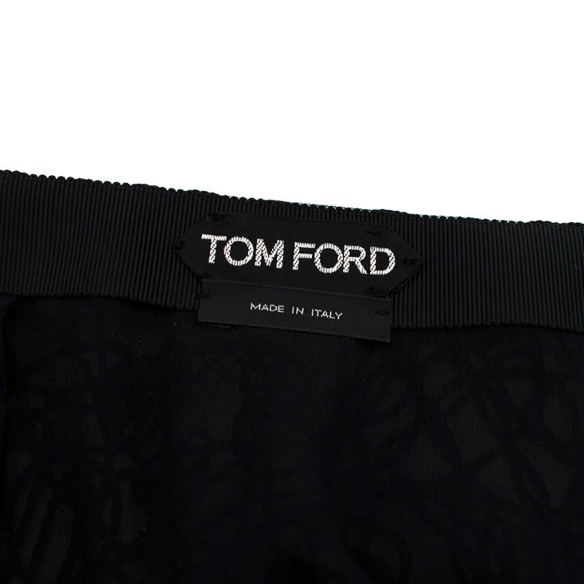 Tom Ford Black Crochet Top & Skirt