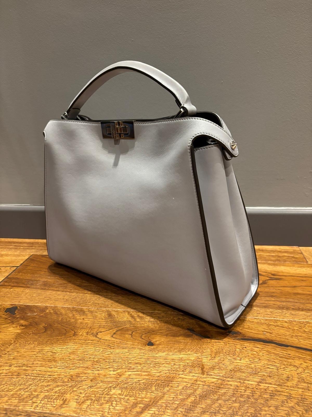Fendi Grey Peekaboo Tote