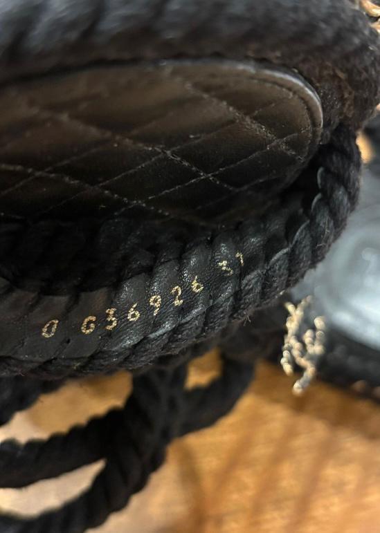Chanel Black Rope Slides