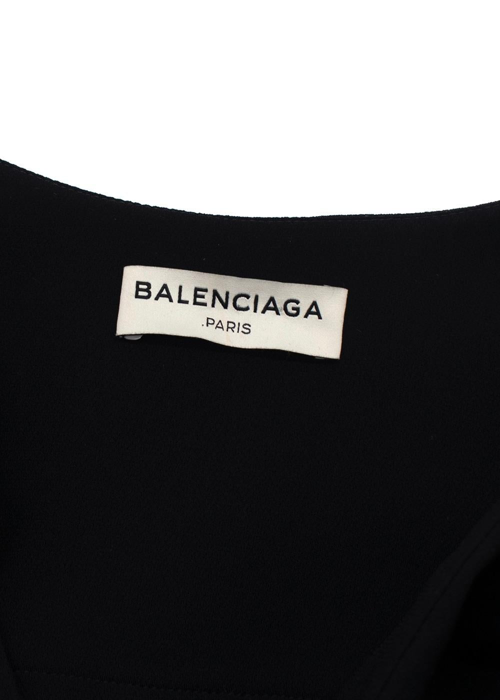 Balenciaga Black Tie Detail Tunic Dress