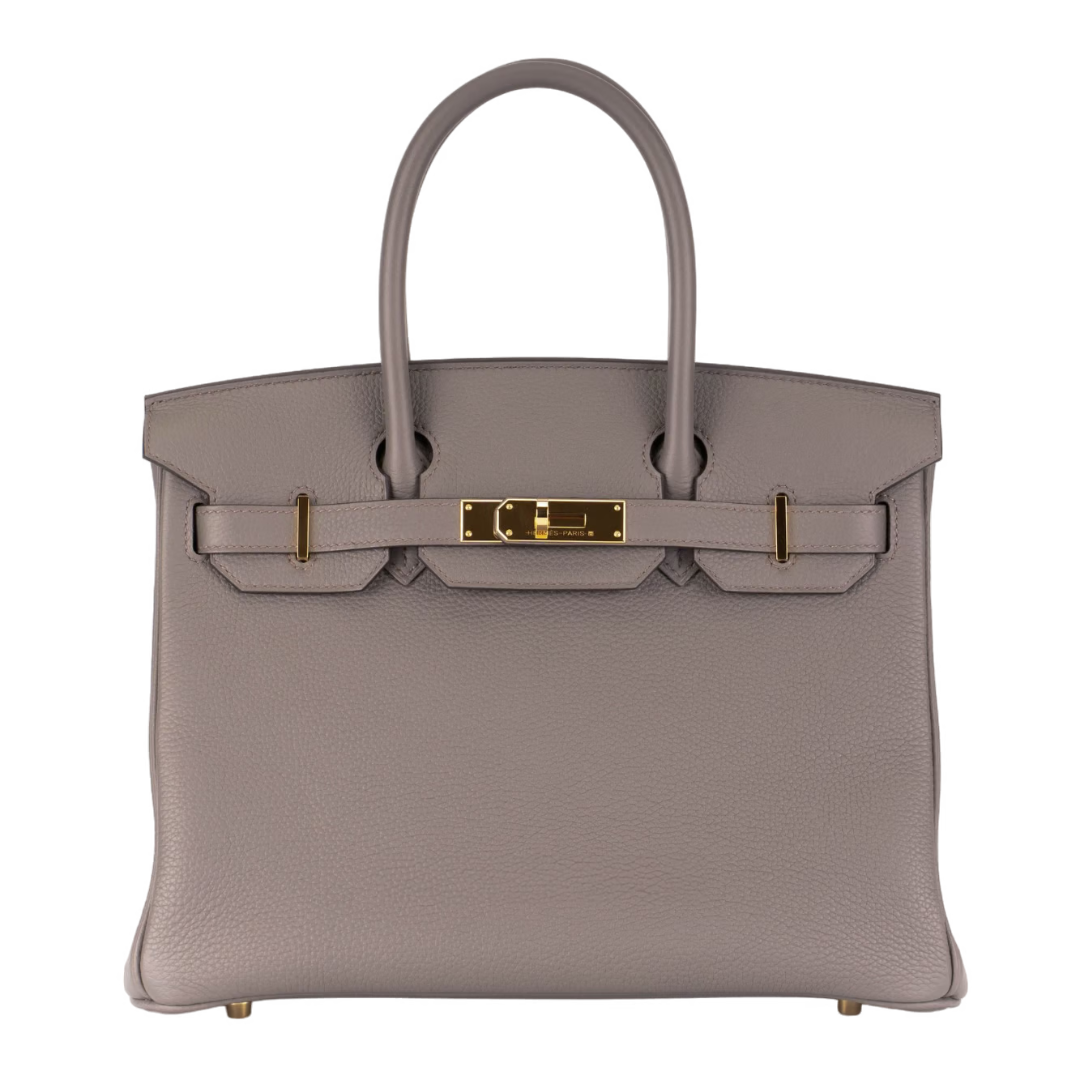 Hermès Birkin 30cm Togo Etain with Gold Hardware