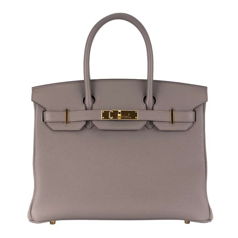 Hermès Birkin 30cm Togo Etain with Gold Hardware