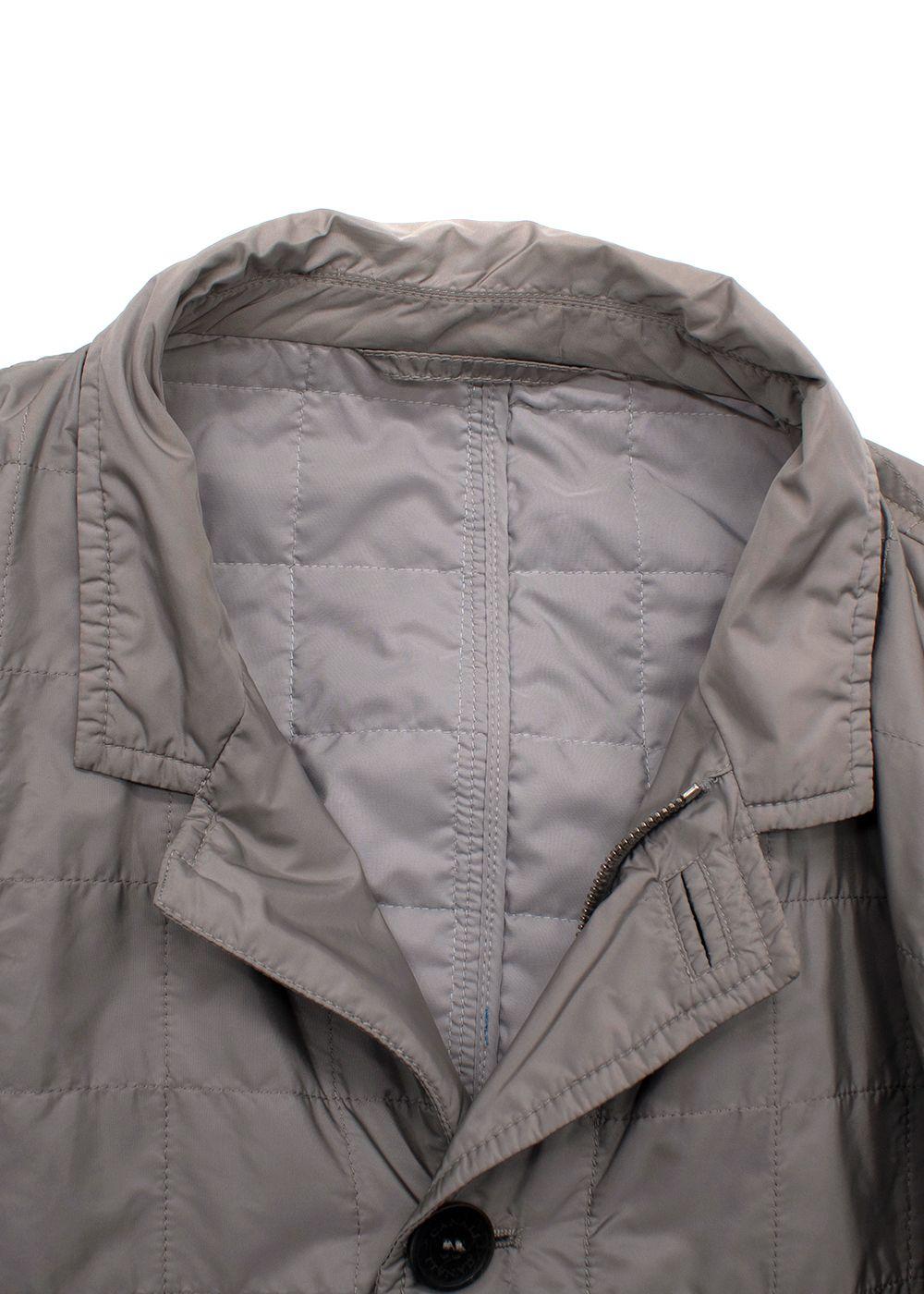 Canali Grey Quilted Jacket